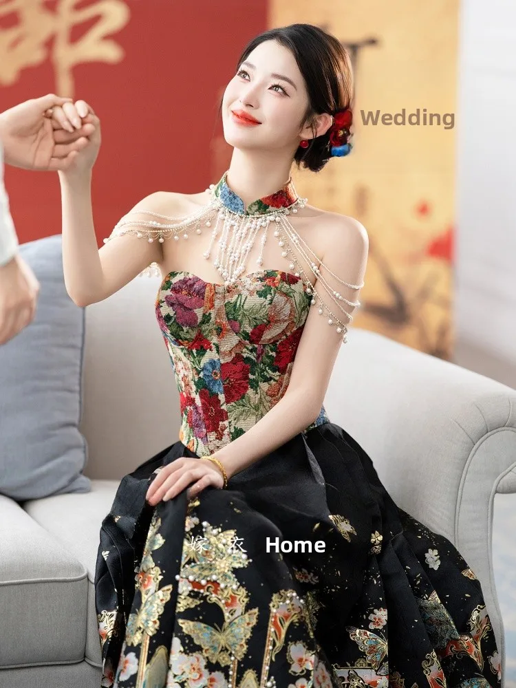 New 2026 Wedding Dress Set for Women Elegant National Style Engaged Bride Daily Wear High-End Sensation Ceremony Dress
New 2026 Wedding Dress Set for Women Elegant National Style Engaged Bride Daily Wear High-End Sensation Ceremony Dress