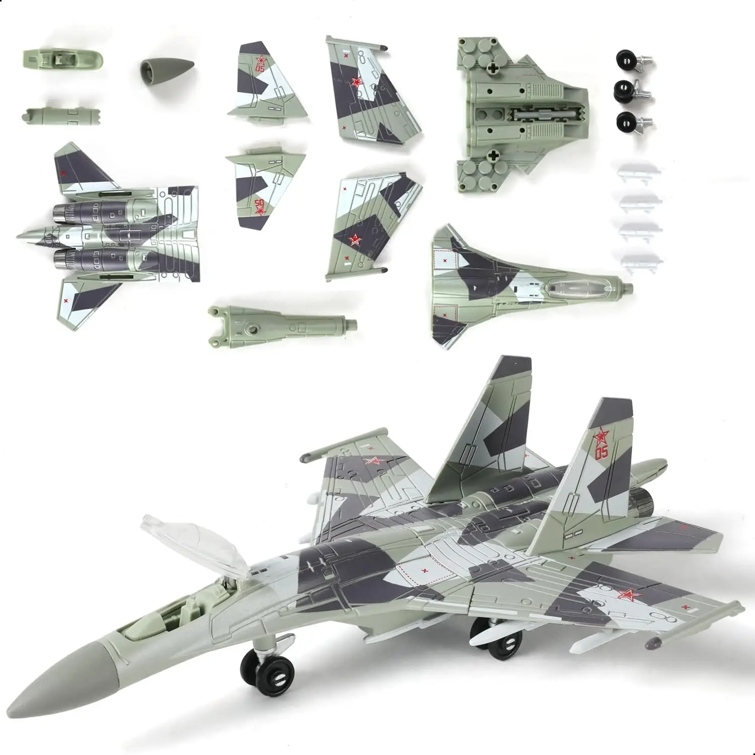 1:100 Scale SU-35 Fighter Jet Quick Build Model Kit Plastic Millitary Jet Toy Assembly Aircraft Model Gift for Adults and Kids
1:100 Scale SU-35 Fighter Jet Quick Build Model Kit Plastic Millitary Jet Toy Assembly Aircraft Model Gift for Adults and Kids