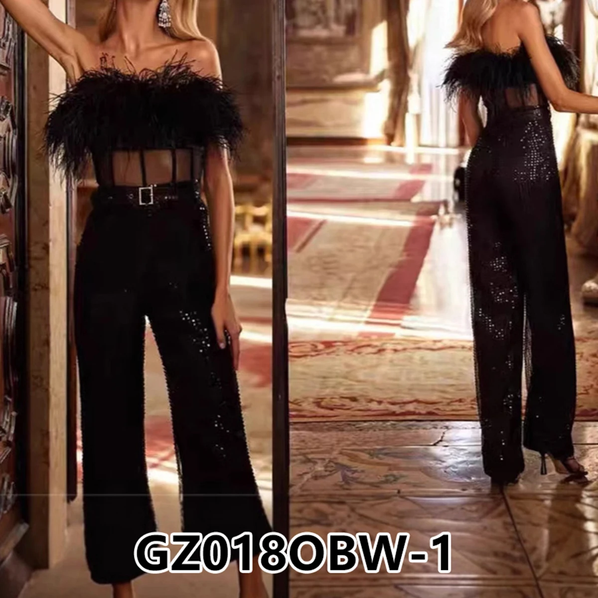 Black Sexy Feather Tube Top Slim Straight Long Dress 2025 Rayon Sleeveless Slim Party Dress-GZ018OBW
Black Sexy Feather Tube Top Slim Straight Long Dress 2025 Rayon Sleeveless Slim Party Dress-GZ018OBW