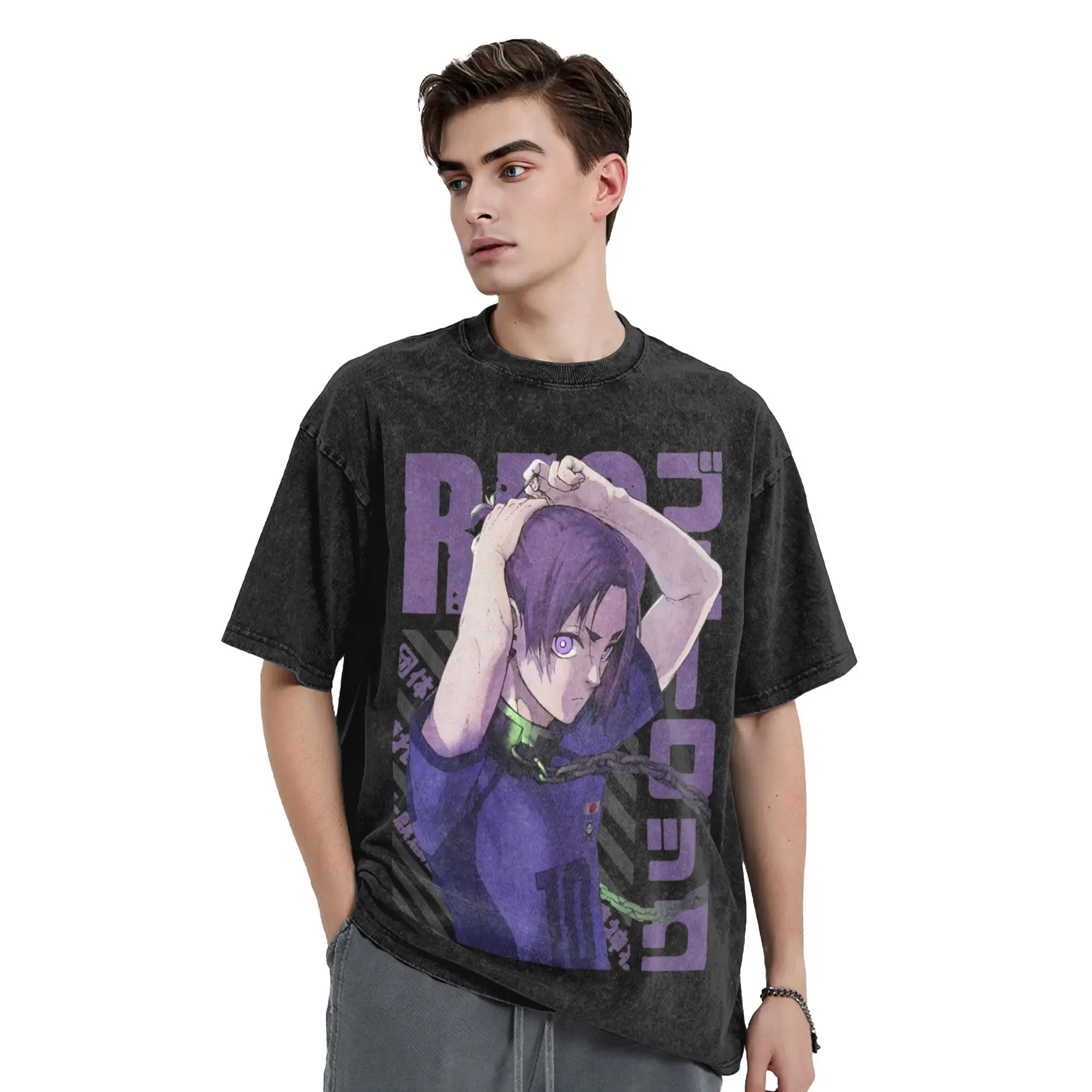 Washed T Shirt Blue Locks Reo Mikage Hip Hop Vintage T-Shirts Harajuku Streetwear Short Sleeve Printed Tops Tee Shirt Men Women
Washed T Shirt Blue Locks Reo Mikage Hip Hop Vintage T-Shirts Harajuku Streetwear Short Sleeve Printed Tops Tee Shirt Men Women