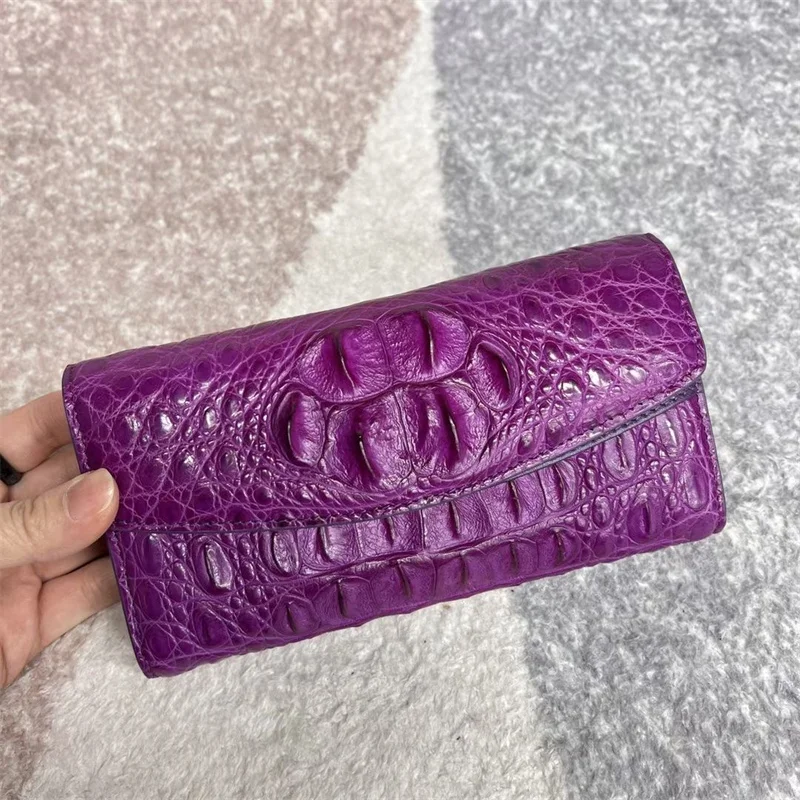 Exotic Crocodile Skin Women's Long Card Holders Wallet Genuine Alligator Leather Female Coin Pocket Lady Large Plum Clutch Purse
Exotic Crocodile Skin Women's Long Card Holders Wallet Genuine Alligator Leather Female Coin Pocket Lady Large Plum Clutch Purse