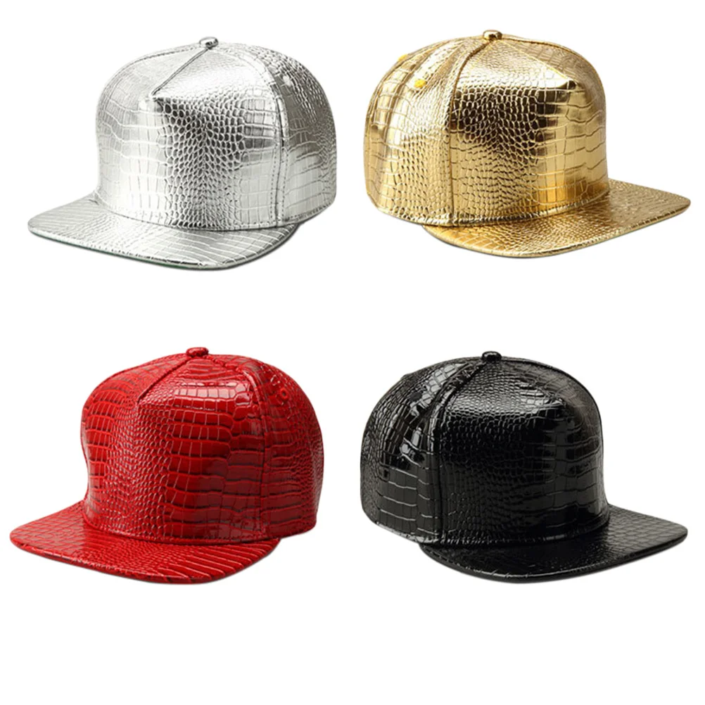 Texture PU Baseball Cap Gold Flat Brim Snapback Adjustable Unisex Hip Hop Hat for Men Women Outdoor Sports
Texture PU Baseball Cap Gold Flat Brim Snapback Adjustable Unisex Hip Hop Hat for Men Women Outdoor Sports
