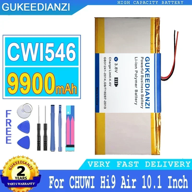 CWI546 (Hi9 Air) 9900mAh Rechargeable High Capacity Battery For CHUWI Hi9 Air 10.1 inch Portable Battery
CWI546 (Hi9 Air) 9900mAh Rechargeable High Capacity Battery For CHUWI Hi9 Air 10.1 inch Portable Battery