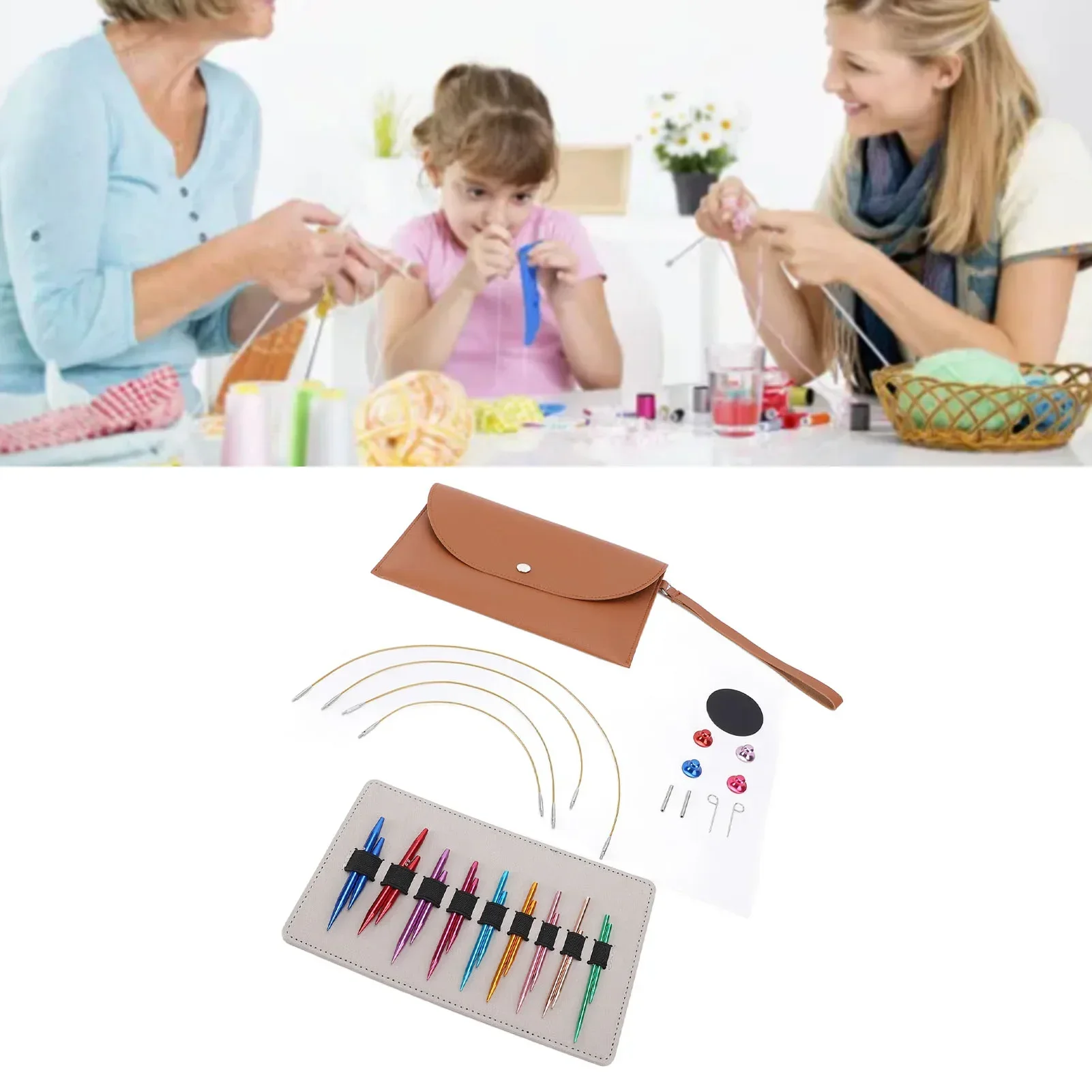 9 Pairs Circular Knitting Needle Set Interchangeable With Case Stainless Steel For Beginners Stitching Quilting 3-6mm
9 Pairs Circular Knitting Needle Set Interchangeable With Case Stainless Steel For Beginners Stitching Quilting 3-6mm