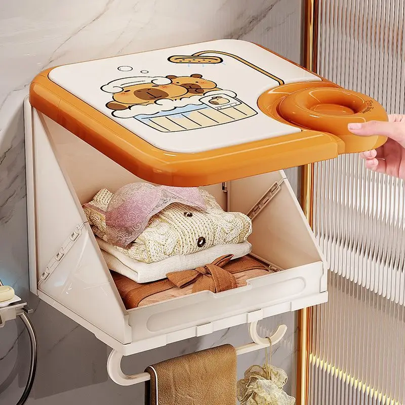 Bathroom Mural Storage Box Waterproof Bath Shelf Folding Hanging Wall Cabinet A Perfect Tool for Storing Clothes in The Bathroom
Bathroom Mural Storage Box Waterproof Bath Shelf Folding Hanging Wall Cabinet A Perfect Tool for Storing Clothes in The Bathroom
