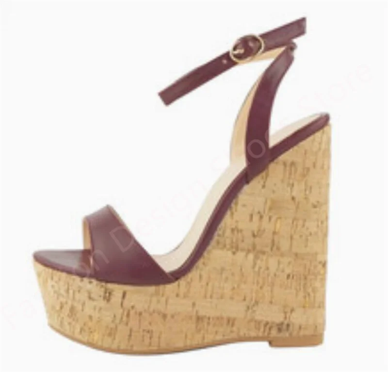 Wedge Heel Summer Women Sandals Wood Grain Straps Thick Sole Ankle Buckle Fashion Women'S Shoes size 42 43 44 45
Wedge Heel Summer Women Sandals Wood Grain Straps Thick Sole Ankle Buckle Fashion Women'S Shoes size 42 43 44 45