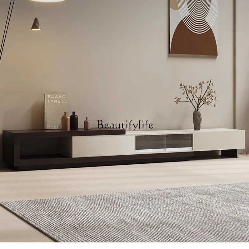 Italian Style Extendable TV Cabinet Modern Minimalist Living Room Home Cream Style Contrasting Color Floor Cabinet
Italian Style Extendable TV Cabinet Modern Minimalist Living Room Home Cream Style Contrasting Color Floor Cabinet