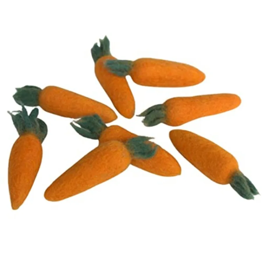 Felt Carrots- Set of 3 or 5- Approx. 3.25"- 100% Wool- Spring Bowl Filler, Easter Tiered Tray, Shelf Sitter Home Decor, Cat Toy
Felt Carrots- Set of 3 or 5- Approx. 3.25"- 100% Wool- Spring Bowl Filler, Easter Tiered Tray, Shelf Sitter Home Decor, Cat Toy