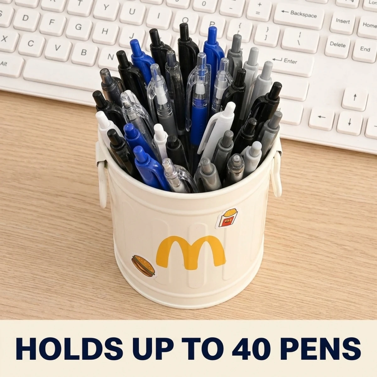 Adorable Honey Bucket Pen Holder–Stores 40+ Pens,Anti-Fall & Durable, Creative Stickers Decoration,Desk Organizer for Kids Adult
Adorable Honey Bucket Pen Holder–Stores 40+ Pens,Anti-Fall & Durable, Creative Stickers Decoration,Desk Organizer for Kids Adult