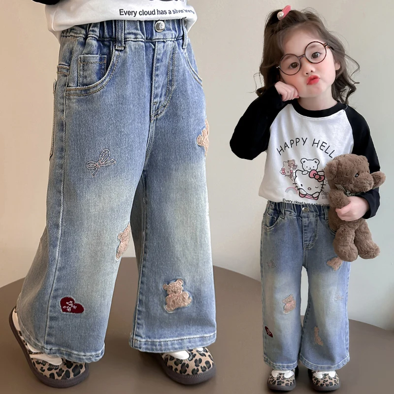 Kids Jeans Baby Age 2-9Y Girls Denim Pants Little Child Vintage Trousers Toddler Girl Casual Fashion Denim Kid Softy Long Pants
Kids Jeans Baby Age 2-9Y Girls Denim Pants Little Child Vintage Trousers Toddler Girl Casual Fashion Denim Kid Softy Long Pants