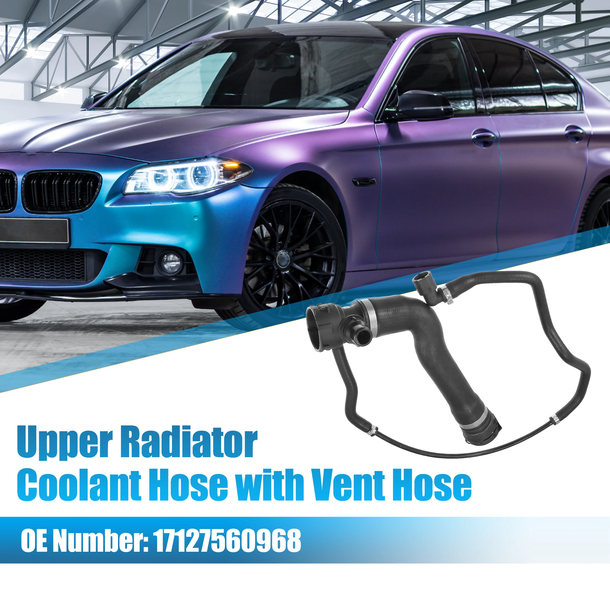 UXCELL Верхний шланг охлаждающей жидкости радиатора с вентиляционным шлангом для BMW 528i 08-10 No 17127560968
UXCELL Верхний шланг охлаждающей жидкости радиатора с вентиляционным шлангом для BMW 528i 08-10 No 17127560968