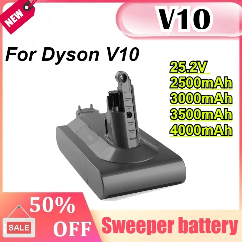 For Dyson V10 Battery 25.2V 4000mAh Replacement Battery for Dyson V10 Absolute Fluffy SV12 Vacuum Cleaner Battery 969352 - 02
For Dyson V10 Battery 25.2V 4000mAh Replacement Battery for Dyson V10 Absolute Fluffy SV12 Vacuum Cleaner Battery 969352 - 02