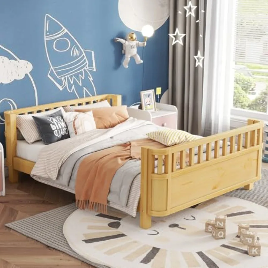 Size Montessori Floor Bed for,Wood Platform Daybed with Safety Rails and Headboard, Low Profile Bed Frame for Boys and Girls, N
Size Montessori Floor Bed for,Wood Platform Daybed with Safety Rails and Headboard, Low Profile Bed Frame for Boys and Girls, N