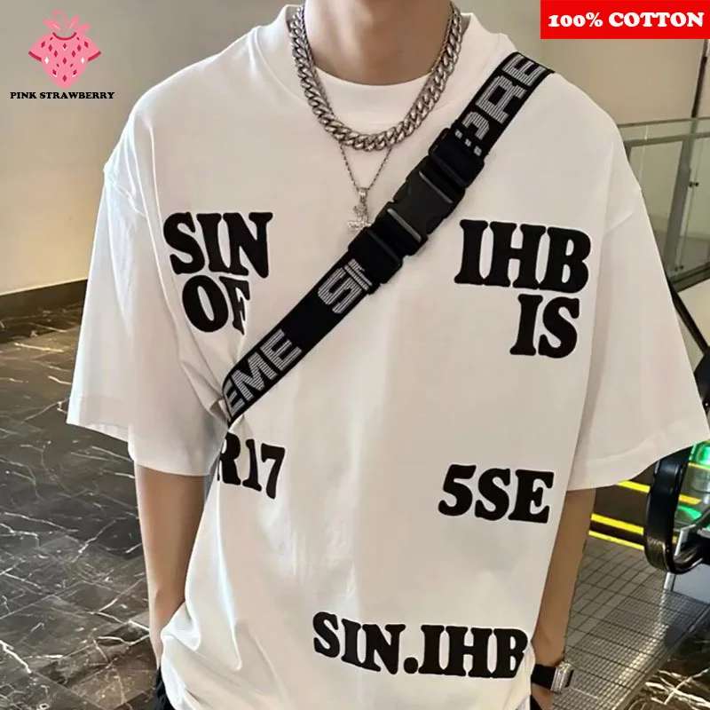 American Personalized Letter Print T-shirt Men's Summer New 100% Cotton Short sleeve Street T-shirt Casual Y2k Top Male clothing
American Personalized Letter Print T-shirt Men's Summer New 100% Cotton Short sleeve Street T-shirt Casual Y2k Top Male clothing