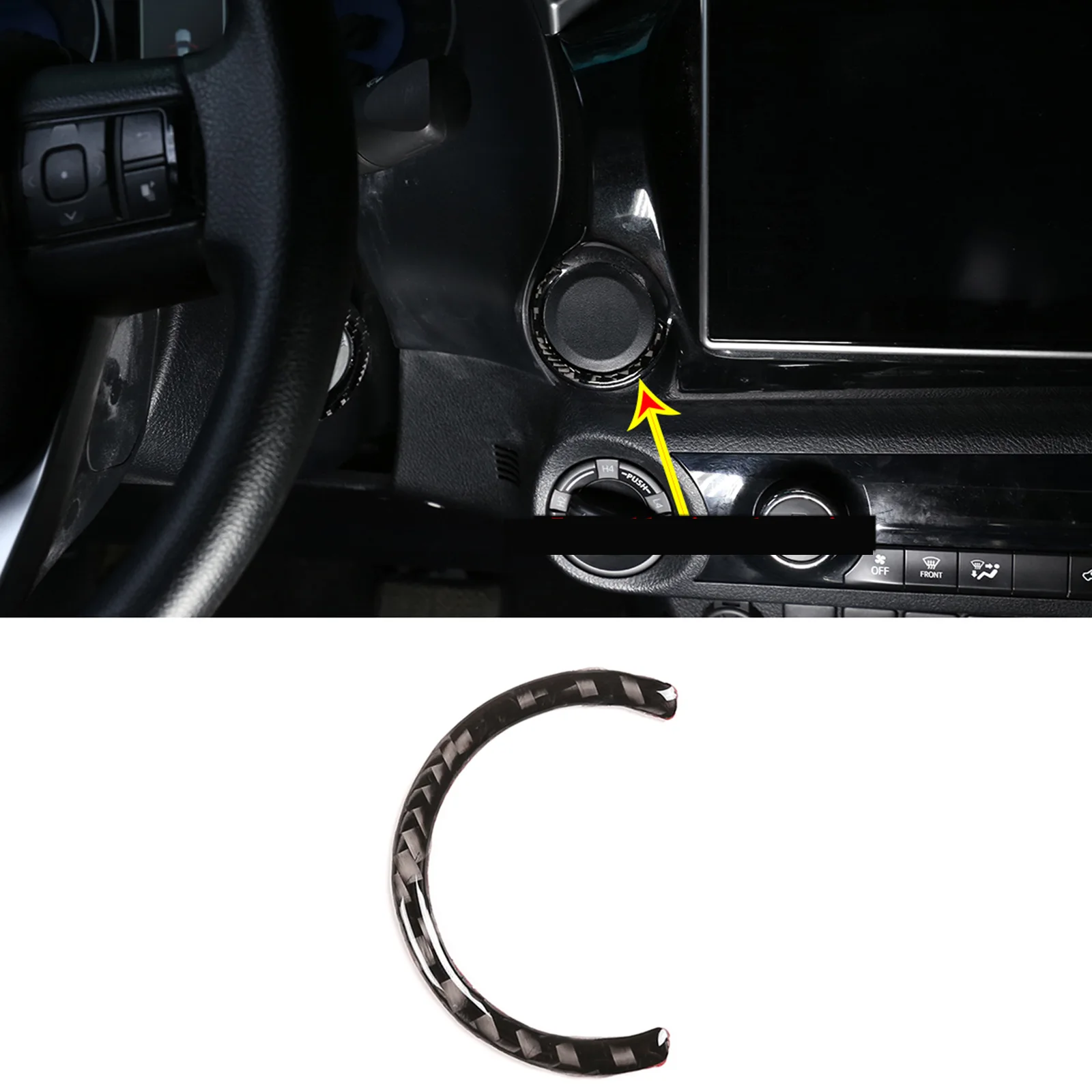 central control one-button start sticker for 15-22 Toyota Hailacs carbon fiber soft accessories
central control one-button start sticker for 15-22 Toyota Hailacs carbon fiber soft accessories