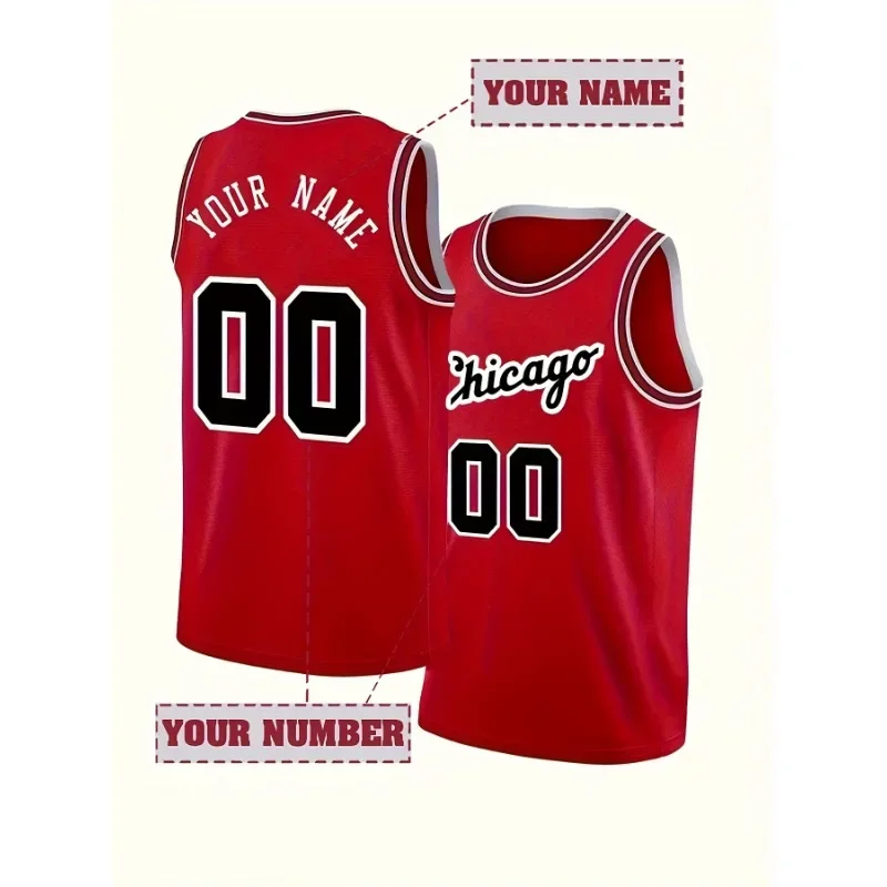 Personalized Men's Basketball Jersey Tank Top - Breathable Customizable Chicago Sportswear with Embroidered Name and Number Vest
Personalized Men's Basketball Jersey Tank Top - Breathable Customizable Chicago Sportswear with Embroidered Name and Number Vest