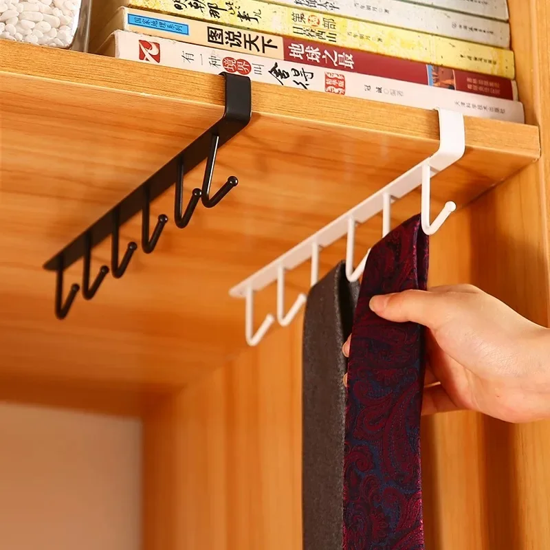 Iron 6 Hooks Storage Shelf Wardrobe Cabinet Metal Under Shelves Mug Cup Hanger Bathroom Kitchen Organizer Hanging Rack Holder
Iron 6 Hooks Storage Shelf Wardrobe Cabinet Metal Under Shelves Mug Cup Hanger Bathroom Kitchen Organizer Hanging Rack Holder