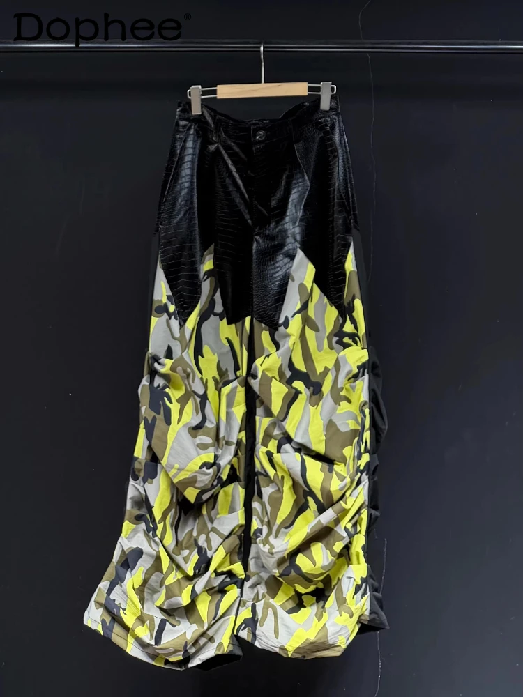Fashion Splicing Wide Leg Pants Men's Women's 2026 Spring New High Street Loose Comfort Pants Trend Color Matching Chic Trousers
Fashion Splicing Wide Leg Pants Men's Women's 2026 Spring New High Street Loose Comfort Pants Trend Color Matching Chic Trousers