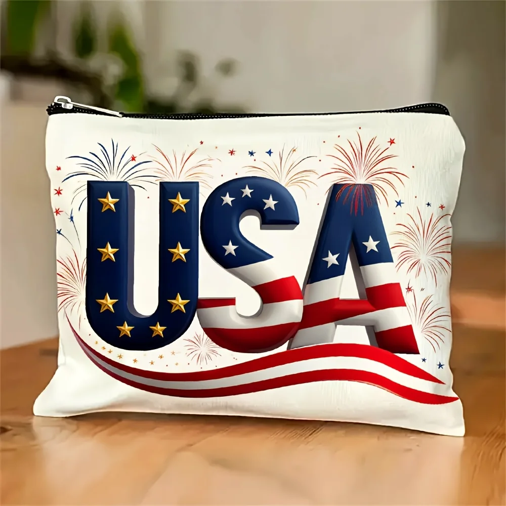 A Makeup Bag With American Flag Print- Multifunctional Zipper Pouch, Jewelry Storage Bag, Perfect Travel Zipper Small Storage Ba
A Makeup Bag With American Flag Print- Multifunctional Zipper Pouch, Jewelry Storage Bag, Perfect Travel Zipper Small Storage Ba