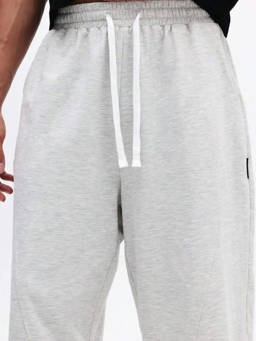 Mens Light Gray Cotton Drawstring Shorts With Elastic Waistband For Casual Summer Wear
Mens Light Gray Cotton Drawstring Shorts With Elastic Waistband For Casual Summer Wear