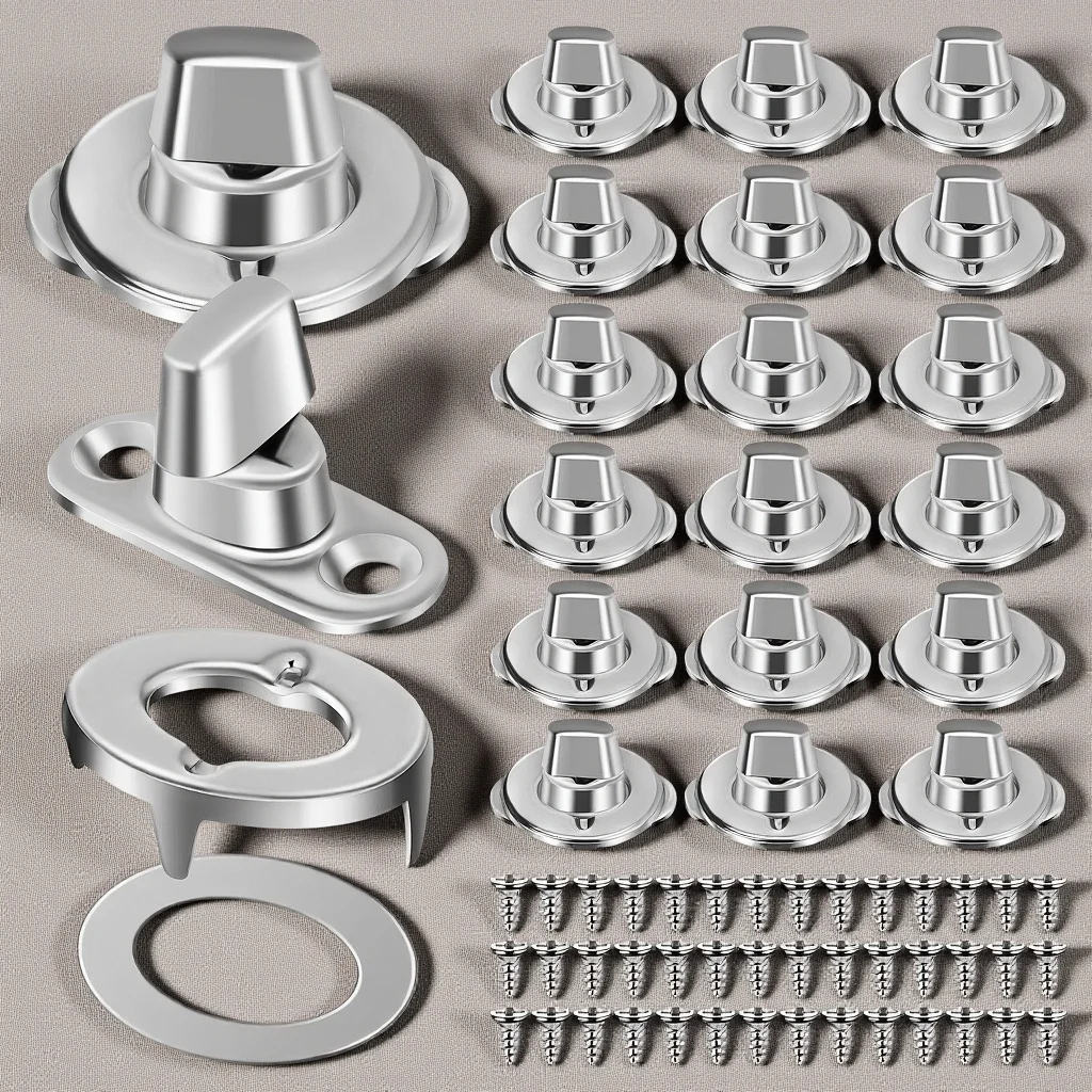 20 Sets Turn Button Fasteners Galvanized Iron Tarp Grommet Mounting Screws For Boats Caravans Rvs Marine Canvas Applications
20 Sets Turn Button Fasteners Galvanized Iron Tarp Grommet Mounting Screws For Boats Caravans Rvs Marine Canvas Applications