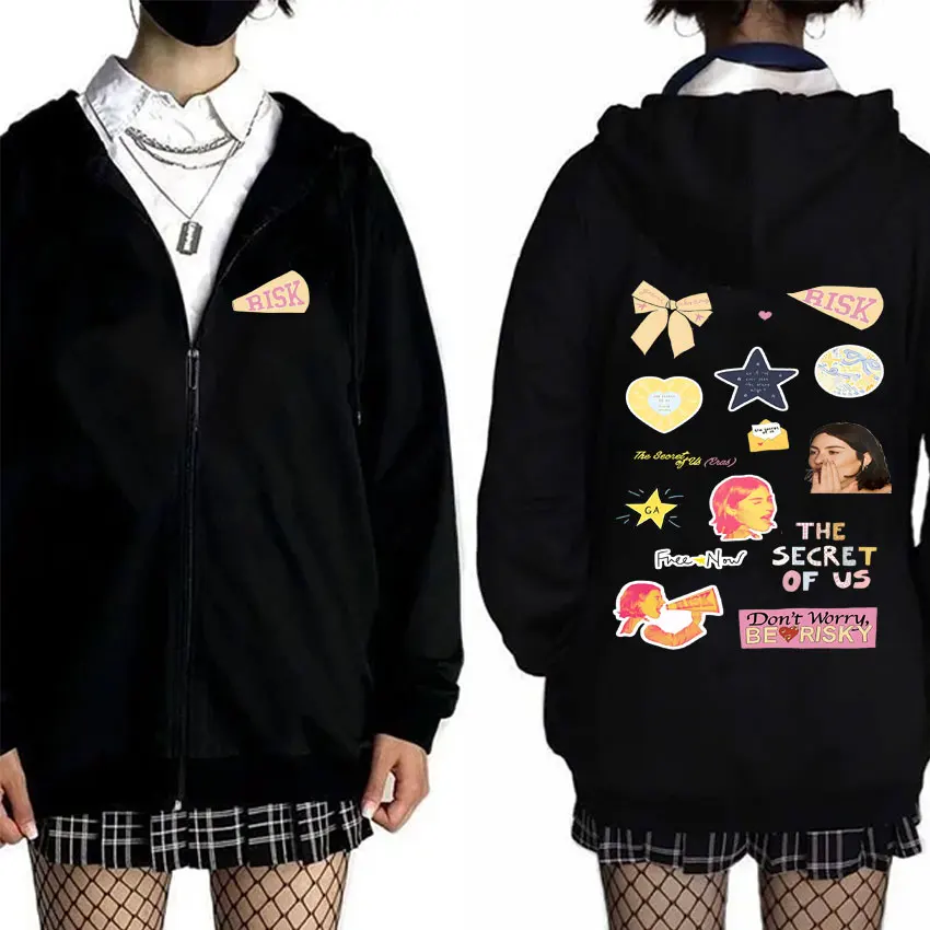 Singer Gracie Abrams The Secret of Us Risk Graphic Zipper Hoodie Unisex Casual Oversized Hoodies Men Women Fashion Zip Up Jacket
Singer Gracie Abrams The Secret of Us Risk Graphic Zipper Hoodie Unisex Casual Oversized Hoodies Men Women Fashion Zip Up Jacket