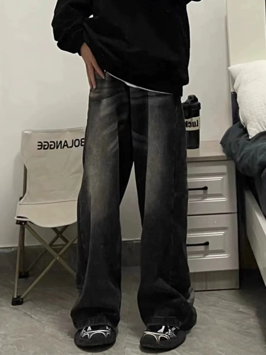 Retro Waed Wide Leg Men's Jeans Oversize Loose Straight Casual Trousers Trendy Brand High Street Sle mid Waist No Stretch
Retro Waed Wide Leg Men's Jeans Oversize Loose Straight Casual Trousers Trendy Brand High Street Sle mid Waist No Stretch