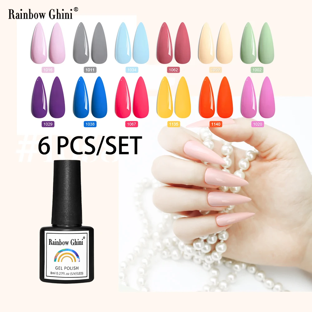 RG Gel Nail Polish 6Pcs/Set Popular Colors Nail Glue Nail Art For Manicure Semi Permanent Nail Polish Nail Supplies Varnish Gel
RG Gel Nail Polish 6Pcs/Set Popular Colors Nail Glue Nail Art For Manicure Semi Permanent Nail Polish Nail Supplies Varnish Gel