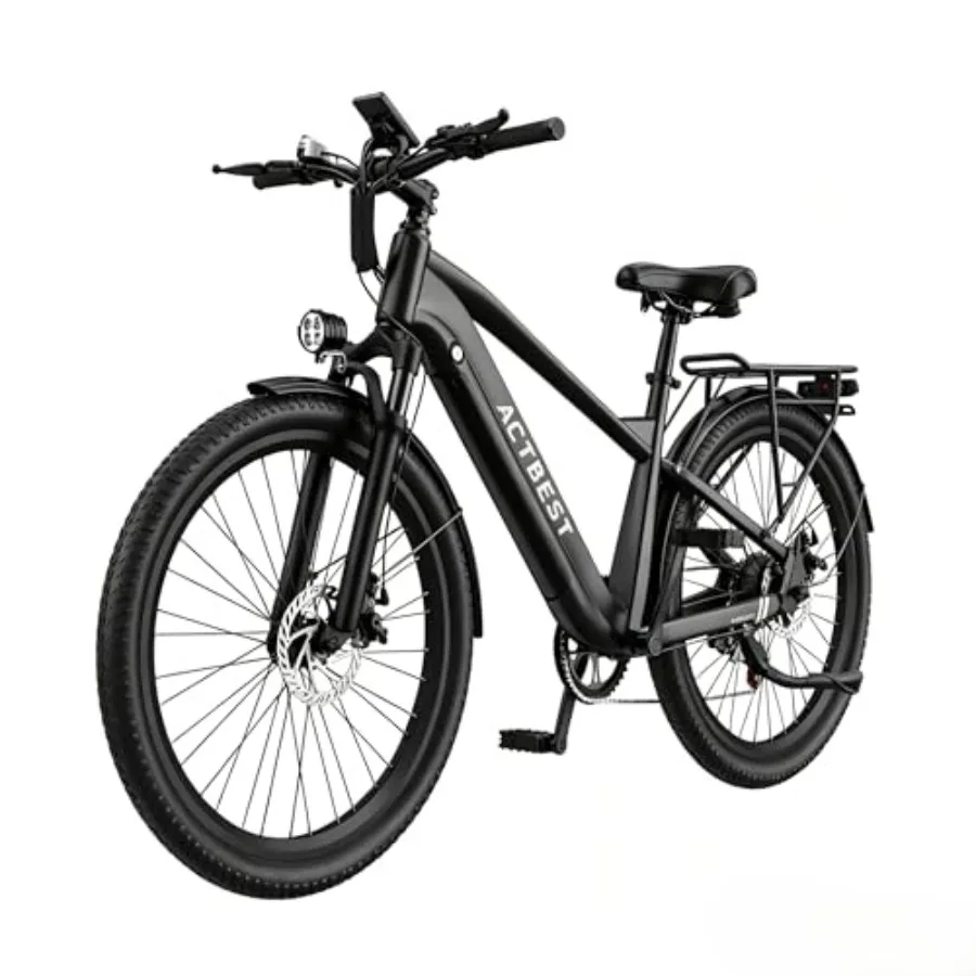 Commuter e-bike for adults: aluminum frame matte black 1200W peak motor 500Wh removable battery 26-inch wheels 7-speed 28MPH up
Commuter e-bike for adults: aluminum frame matte black 1200W peak motor 500Wh removable battery 26-inch wheels 7-speed 28MPH up