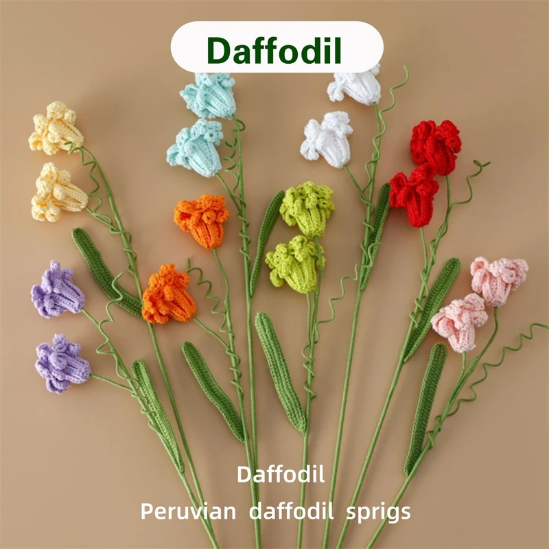 Flower Bouquet Creative New Product Handmade Crochet Narcissus Flower Branch Hotel Lobby Knitted Hand Held Flower
Flower Bouquet Creative New Product Handmade Crochet Narcissus Flower Branch Hotel Lobby Knitted Hand Held Flower