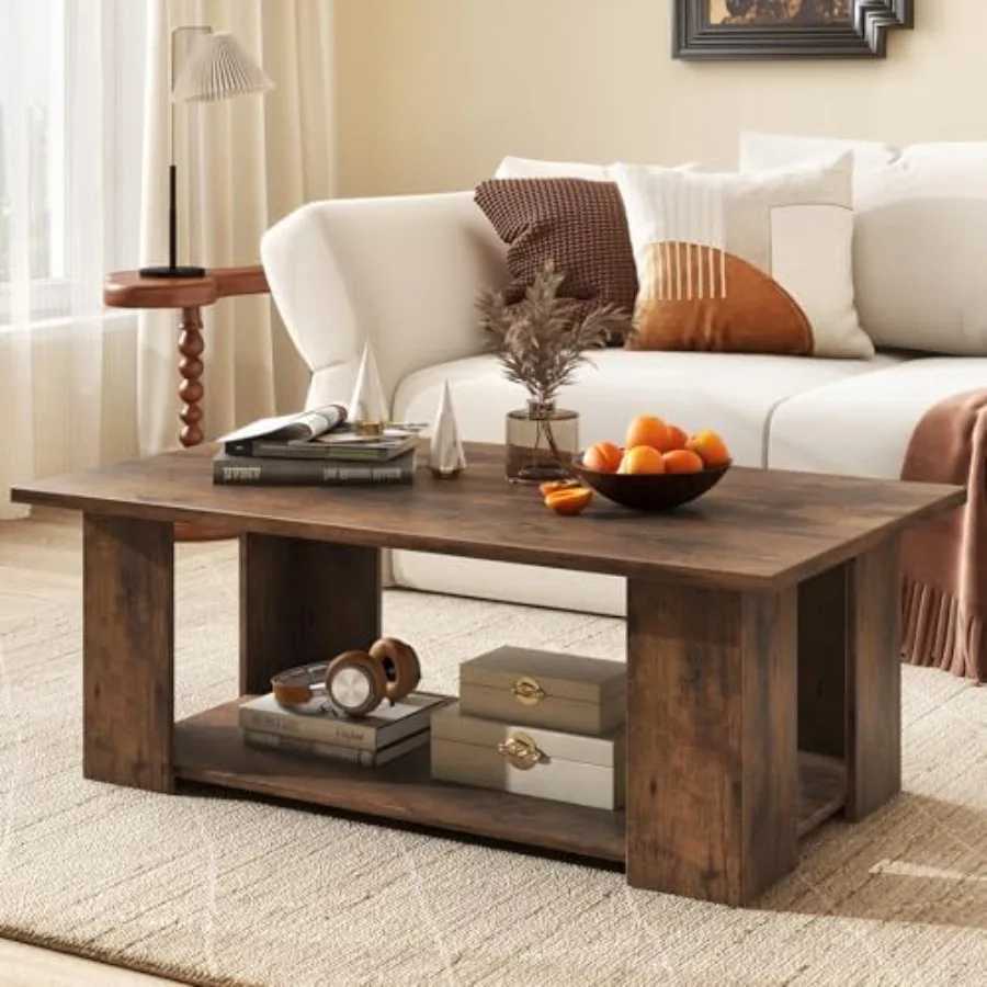 Nightcore 2-Tier Coffee Table 41.5" Center Table with Open Storage Shelf 6 Support Legs and Wooden Accent Modern Rectangular Co
Nightcore 2-Tier Coffee Table 41.5" Center Table with Open Storage Shelf 6 Support Legs and Wooden Accent Modern Rectangular Co