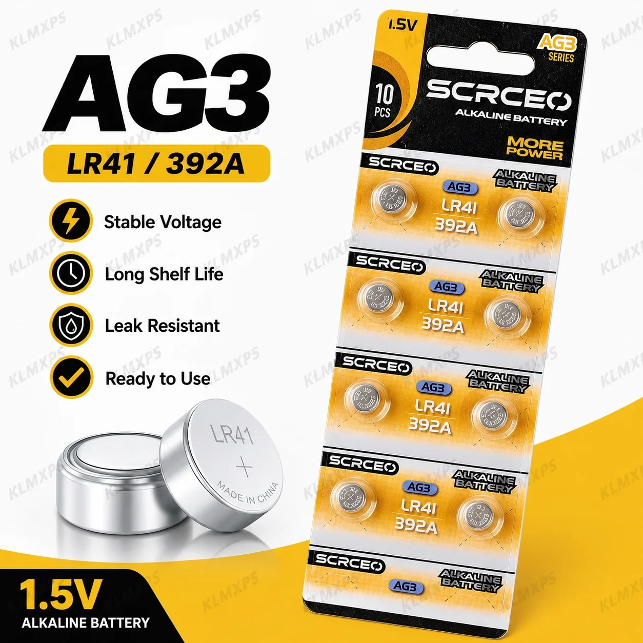 LR41 AG3 1.5V Battery 392A L736 SR41 Button Cell for Digital Thermometer Watch Calculator Electronic Scale Alkaline Batteries
LR41 AG3 1.5V Battery 392A L736 SR41 Button Cell for Digital Thermometer Watch Calculator Electronic Scale Alkaline Batteries