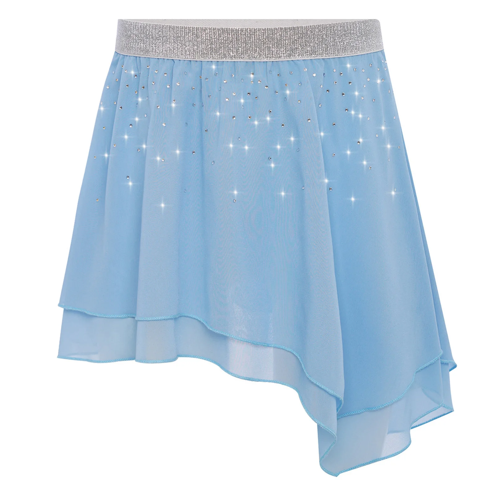 Kids Girls Chiffon Ballet Dance Skirt Elastic Waistband Rhinestones Asymmetrical Skirt Figure Skating Performance Dance Costume
Kids Girls Chiffon Ballet Dance Skirt Elastic Waistband Rhinestones Asymmetrical Skirt Figure Skating Performance Dance Costume