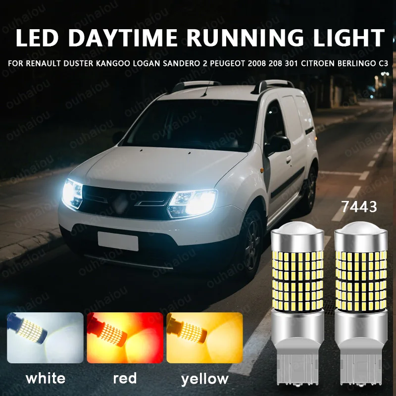 2pcs LED Daytime Running Light DRL 7443 For Renault Duster Kangoo Logan Sandero 2 Peugeot 2008 208 301 Citroen Berlingo C3
2pcs LED Daytime Running Light DRL 7443 For Renault Duster Kangoo Logan Sandero 2 Peugeot 2008 208 301 Citroen Berlingo C3