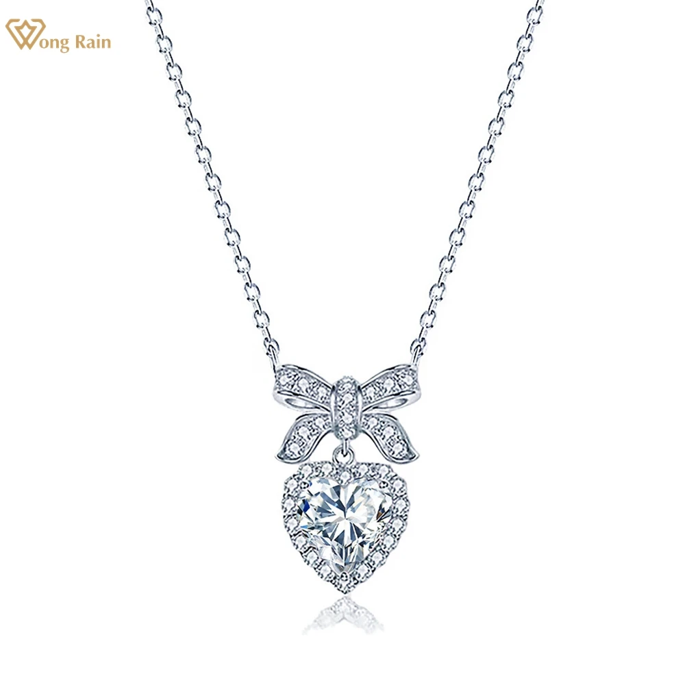 Wong Rain 925 Sterling Silver VVS1 3EX D Color Heart Cut 1CT Real Moissanite Diamonds Gemstone Pendant Necklace Fine Jewelry GRA
Wong Rain 925 Sterling Silver VVS1 3EX D Color Heart Cut 1CT Real Moissanite Diamonds Gemstone Pendant Necklace Fine Jewelry GRA
