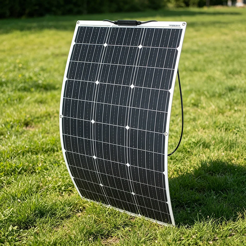 Lightweight 100W Flexible Solar Panel for RV Roof, Peel & Stick DIY No Drilling Waterproof Marine Grade for Boat Camper Trailer
Lightweight 100W Flexible Solar Panel for RV Roof, Peel & Stick DIY No Drilling Waterproof Marine Grade for Boat Camper Trailer