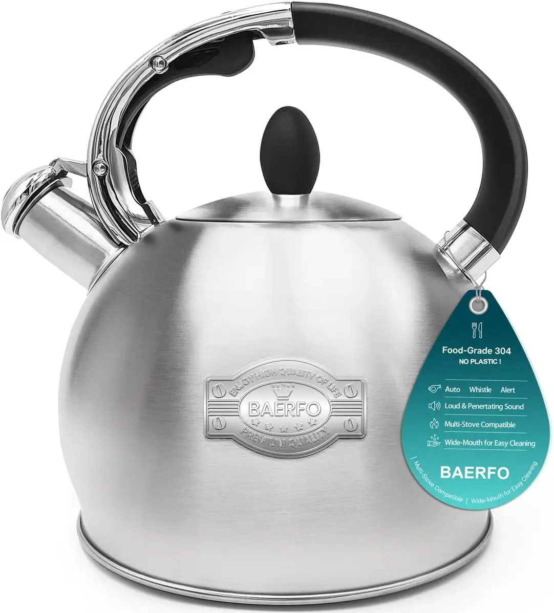 Tea Kettle, 2.64 Qt Tea Pot Stovetop, Premium 304 Food-Grade Tea Kettle Stovetop, Resounding Sound, Vintage Aesthetics
Tea Kettle, 2.64 Qt Tea Pot Stovetop, Premium 304 Food-Grade Tea Kettle Stovetop, Resounding Sound, Vintage Aesthetics