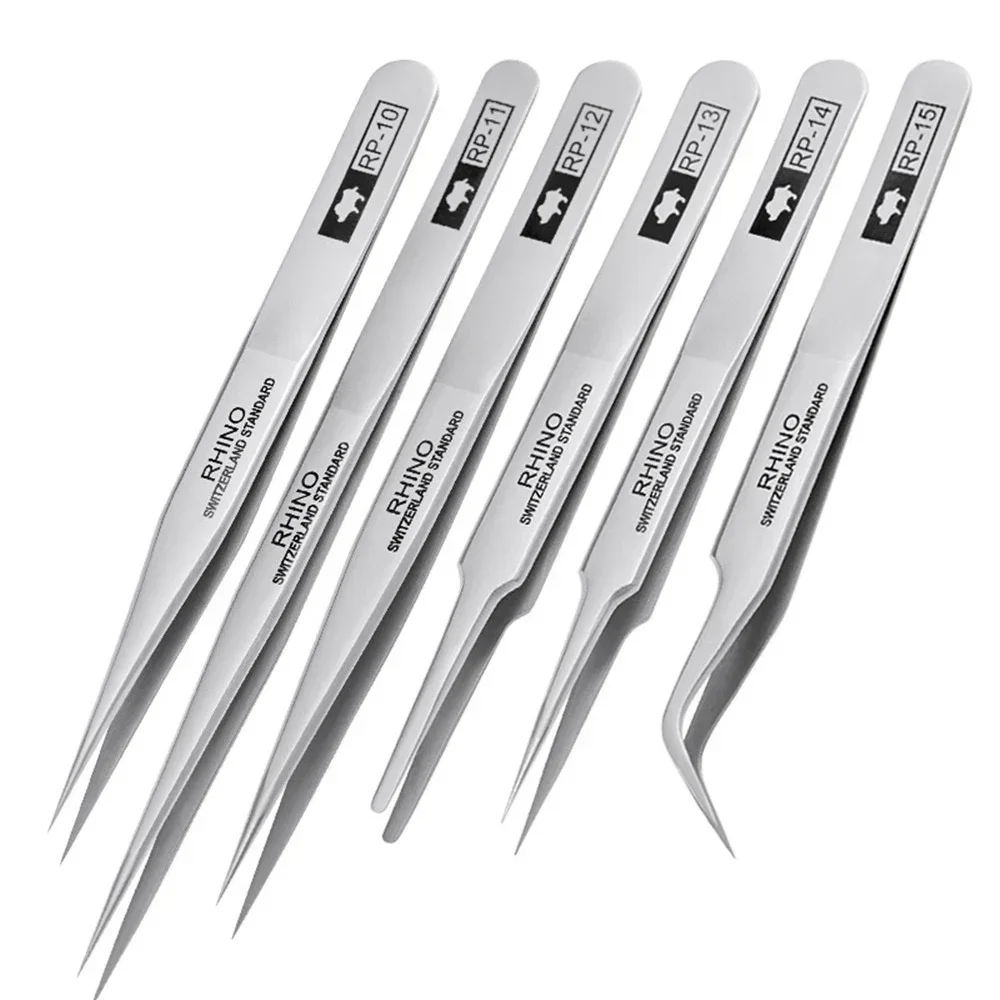RHINO RP-10 RP-11 RP-12 RP-13 RP-14 RP-15 Carbon Steel Anti Magnetic/acid Tweezers Set, Mobile Phone Industry Repair Tool
RHINO RP-10 RP-11 RP-12 RP-13 RP-14 RP-15 Carbon Steel Anti Magnetic/acid Tweezers Set, Mobile Phone Industry Repair Tool