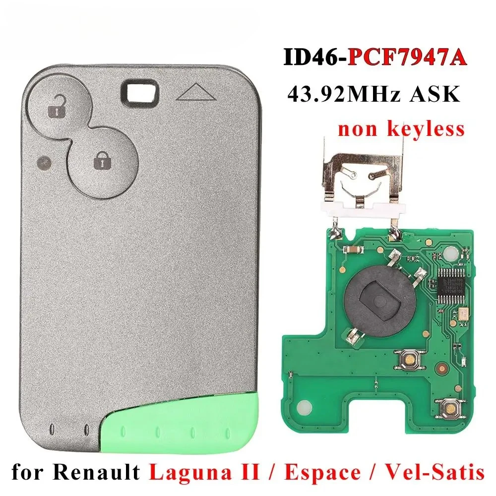 2-кнопочный дистанционный ключ ID46 PCF7947, чип 433 МГц для Renault Laguna Espace 2001-2008 Vel-Satis, брелок без ключа для карт, Стайлинг автомобиля
2-кнопочный дистанционный ключ ID46 PCF7947, чип 433 МГц для Renault Laguna Espace 2001-2008 Vel-Satis, брелок без ключа для карт, Стайлинг автомобиля