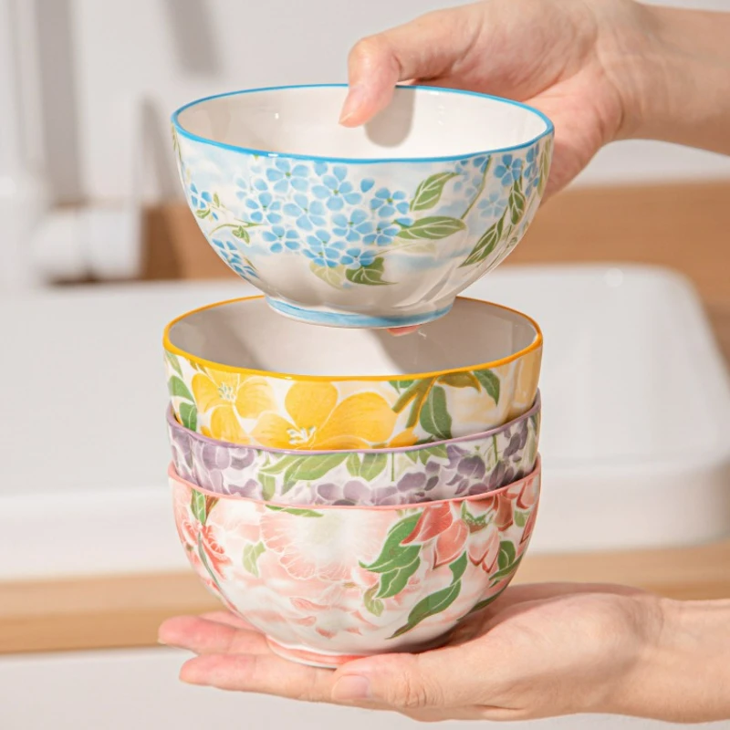 Janpanese Style Ceramic Rice Bowl Home Kitchen Noodle Ramen Dinnerware Bowls Flower Printing Fruit Bowls Beautiful Tableware
Janpanese Style Ceramic Rice Bowl Home Kitchen Noodle Ramen Dinnerware Bowls Flower Printing Fruit Bowls Beautiful Tableware