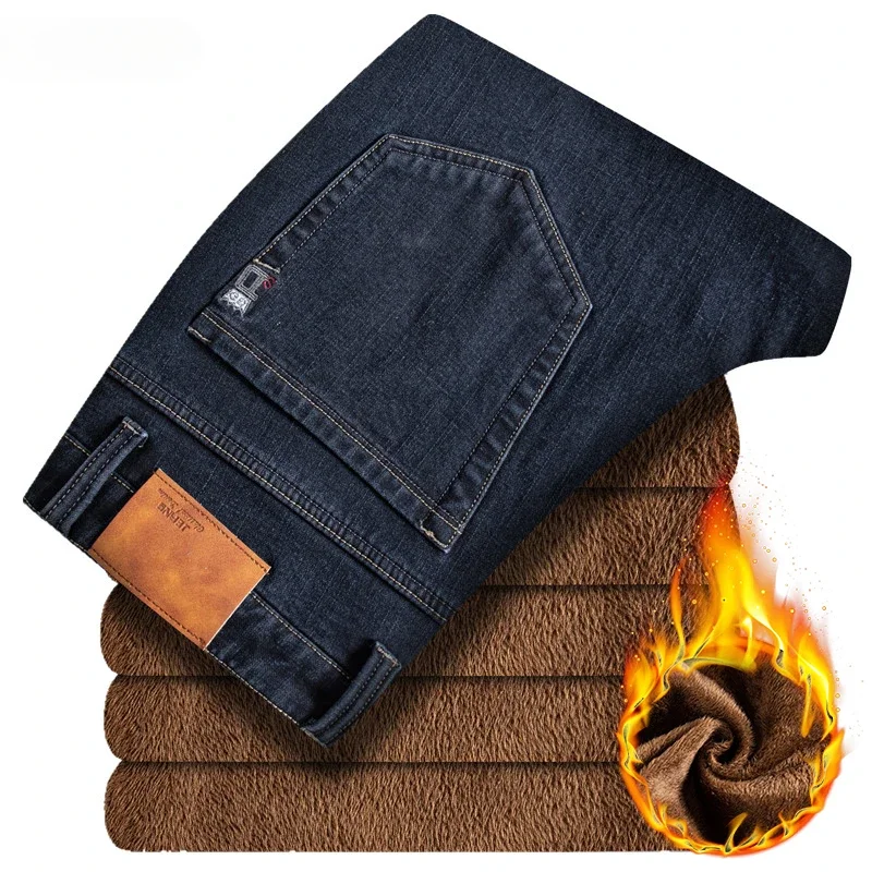 2023 Autumn Winter Stretch Business Casual Fleece Warmth Jeans Men Korean Fashion Soft Cotton Straight Trousers Plus Size 28 46
2023 Autumn Winter Stretch Business Casual Fleece Warmth Jeans Men Korean Fashion Soft Cotton Straight Trousers Plus Size 28 46