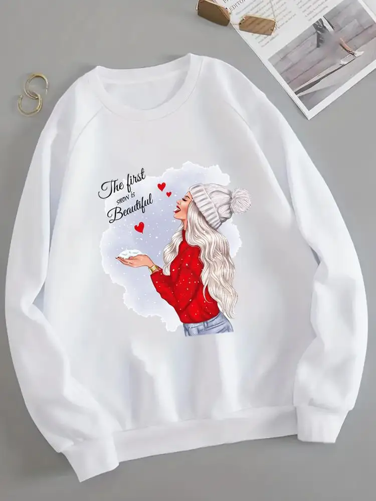 Милые модные рождественские новогодние пуловеры с круглым вырезом, одежда для женщин, женские флисовые повседневные свитшоты с графическим рисунком
Милые модные рождественские новогодние пуловеры с круглым вырезом, одежда для женщин, женские флисовые повседневные свитшоты с графическим рисунком