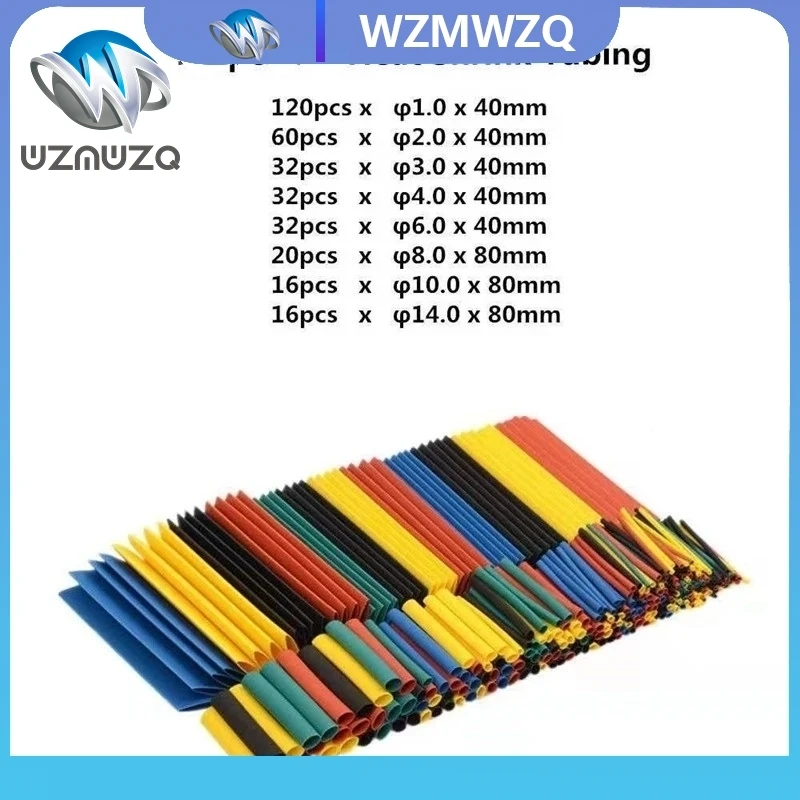 328Pcs 8 Sizes 5 Color Multi Color Polyolefin 2:1 Halogen-Free Heat Shrink Tubing Tube Assortment Sleeving Wrap Tubes
328Pcs 8 Sizes 5 Color Multi Color Polyolefin 2:1 Halogen-Free Heat Shrink Tubing Tube Assortment Sleeving Wrap Tubes
