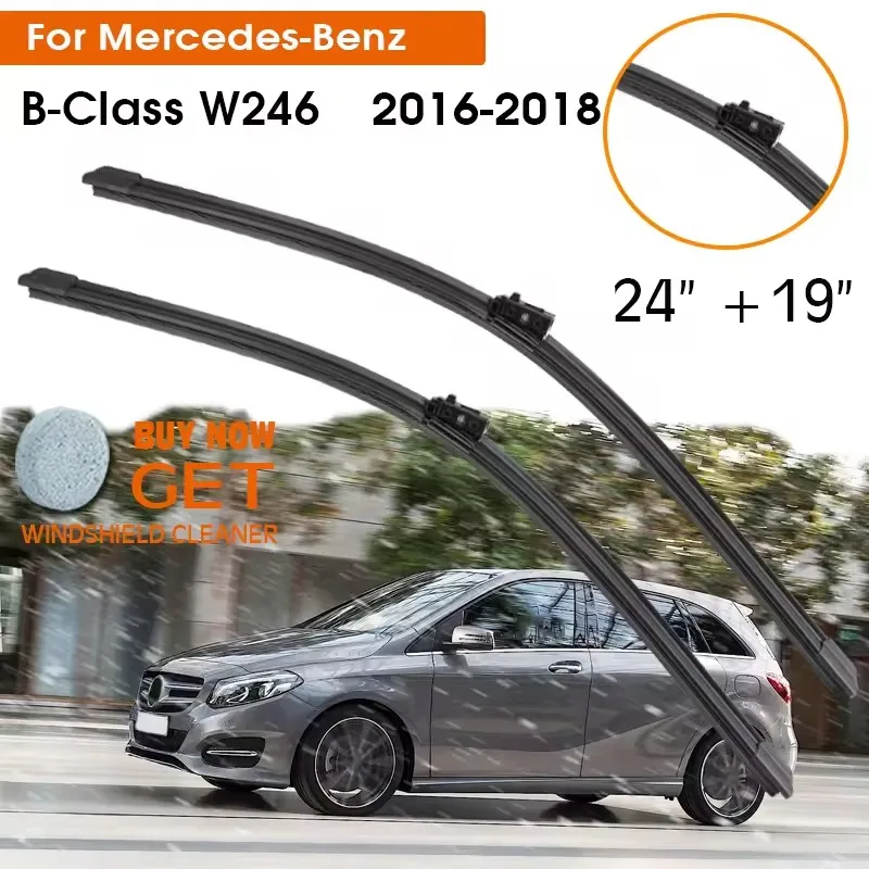 Car For Mercedes-Benz B-Class W246 2016-2018 Windshield Rubber Silicon Refill Front Window Wiper 24"+19" LHD RHD Auto Accessorie
Car For Mercedes-Benz B-Class W246 2016-2018 Windshield Rubber Silicon Refill Front Window Wiper 24"+19" LHD RHD Auto Accessorie