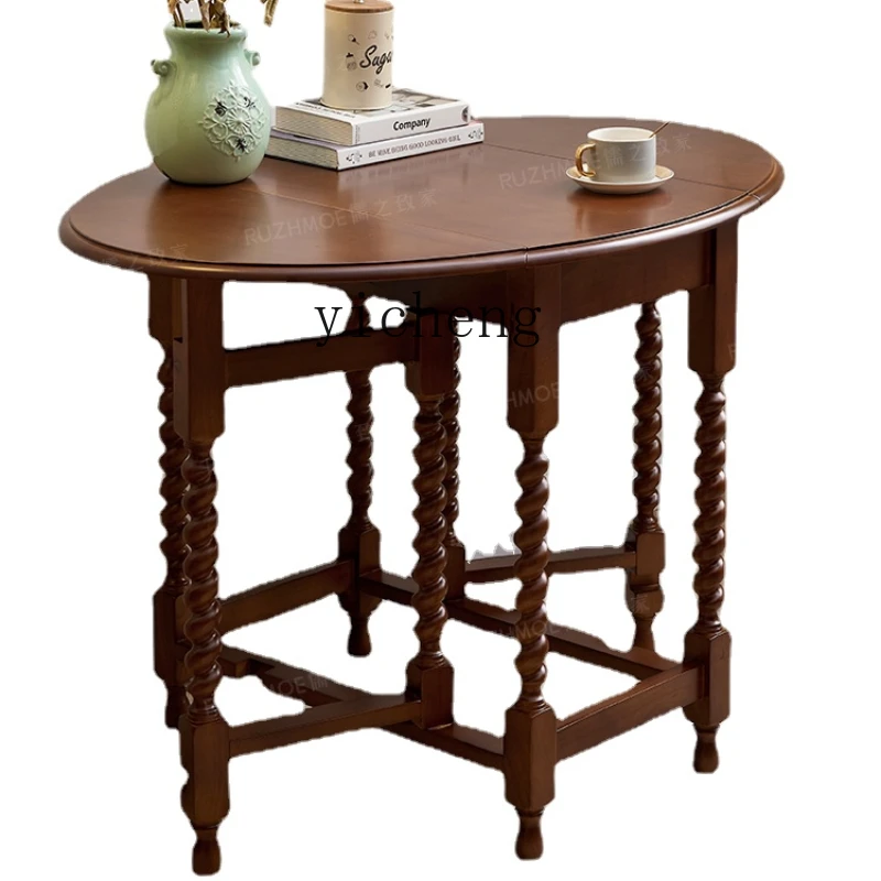 Zc Ретро складной обеденный стол из массива дерева Средний старинный овальный стол резная мебель
Zc Ретро складной обеденный стол из массива дерева Средний старинный овальный стол резная мебель