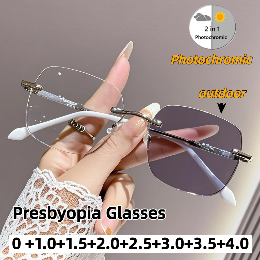 Unisex Fashion New Photochromic Reading Glasses Classic Anti-blue Light HD Lenses Ultra Light Presbyopia Glasses 0 To +4.0
Unisex Fashion New Photochromic Reading Glasses Classic Anti-blue Light HD Lenses Ultra Light Presbyopia Glasses 0 To +4.0