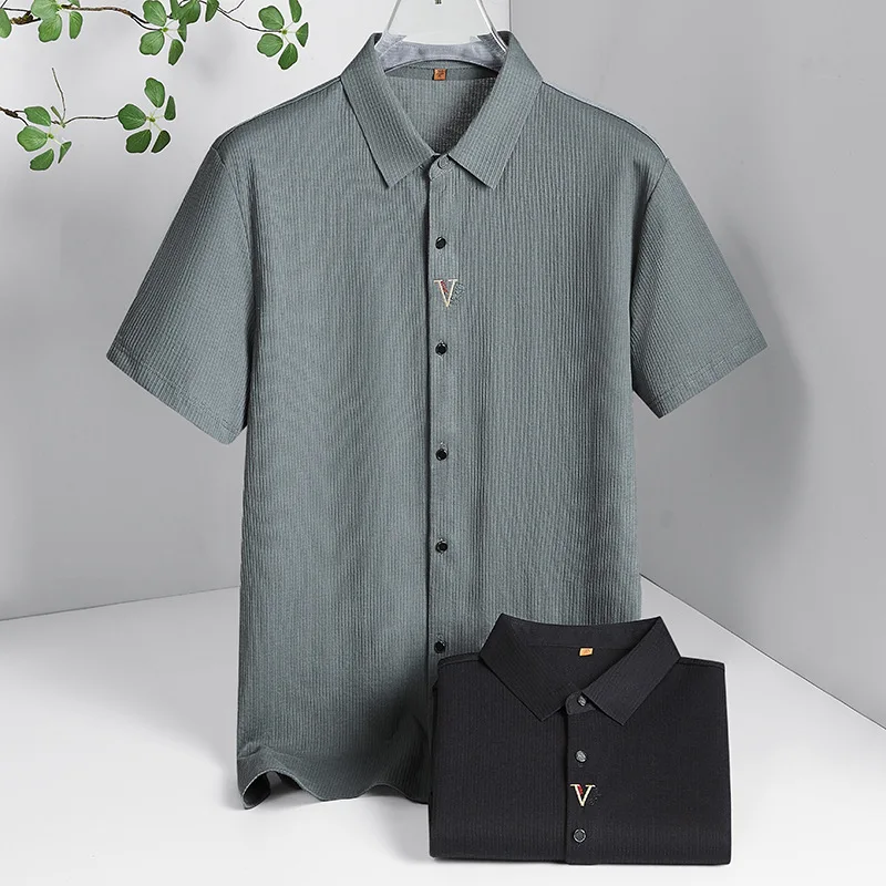 New Arrival Summer Men's Business Casual Square Neck Striped Short Sleeved Shirt Plus Size XL XXL XXXL 4XL 5XL 6XL 7XL 8XL
New Arrival Summer Men's Business Casual Square Neck Striped Short Sleeved Shirt Plus Size XL XXL XXXL 4XL 5XL 6XL 7XL 8XL