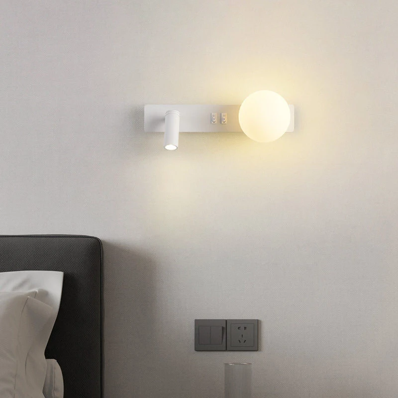 Indoor LED Wall Lamps with Independent Switch & Rotatable Spotlight Hard-wired G9 Wall Lights Frosted Glass Ball Wall Sconce
Indoor LED Wall Lamps with Independent Switch & Rotatable Spotlight Hard-wired G9 Wall Lights Frosted Glass Ball Wall Sconce