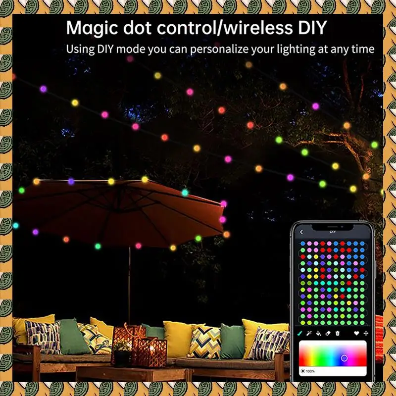 Smart LED RGB String Light Outdoor Decoration DIY Home Decor String Lights Lamp Waterproof Night Light Camping Light-B Durable
Smart LED RGB String Light Outdoor Decoration DIY Home Decor String Lights Lamp Waterproof Night Light Camping Light-B Durable