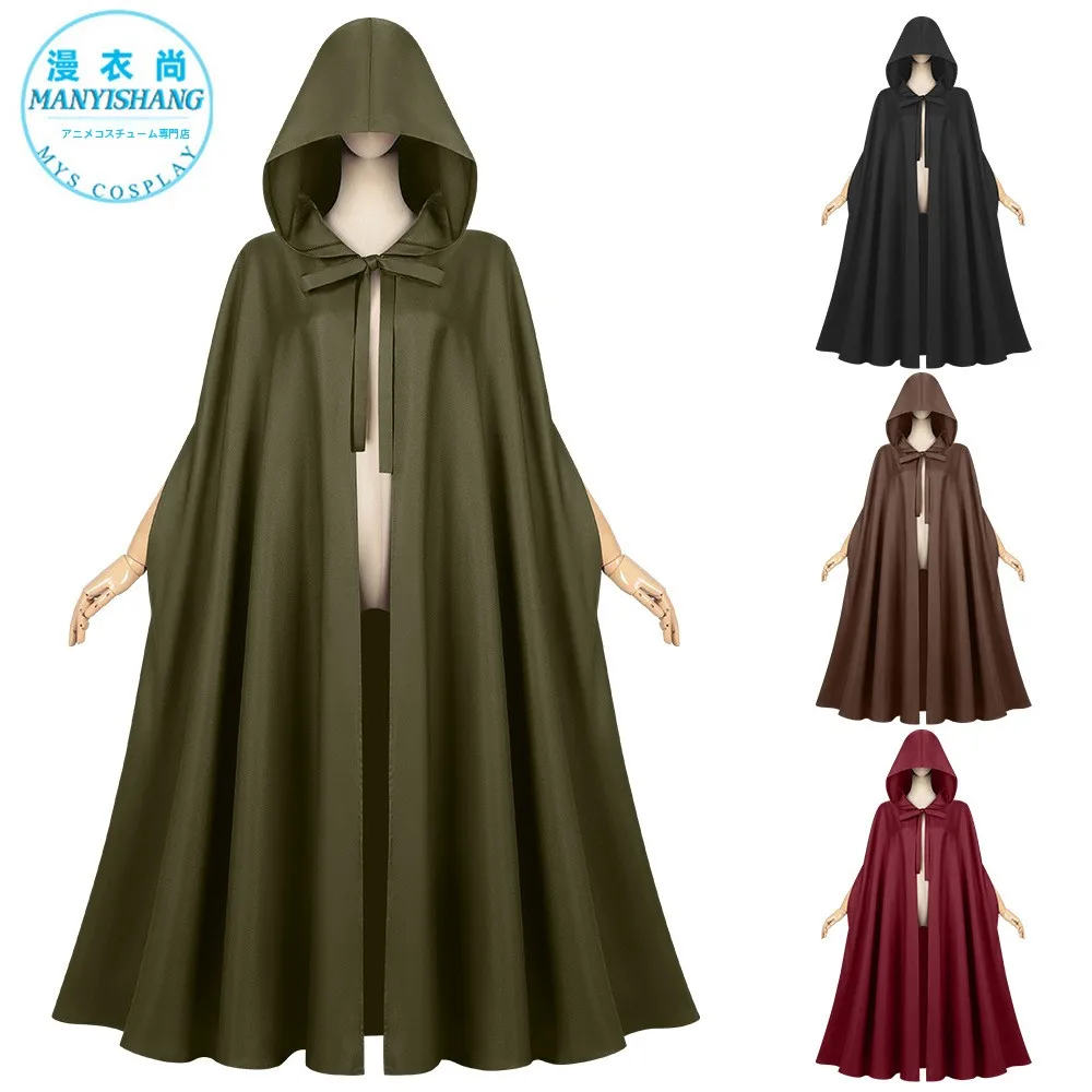 Retro Medieval Dark Witch Long Robe Hooded Coat Men's Performance Costume Dark Style Long Windbreaker Male Hooded Cloak
Retro Medieval Dark Witch Long Robe Hooded Coat Men's Performance Costume Dark Style Long Windbreaker Male Hooded Cloak